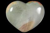 Wide, Polychrome Jasper Heart - Madagascar #118633-1